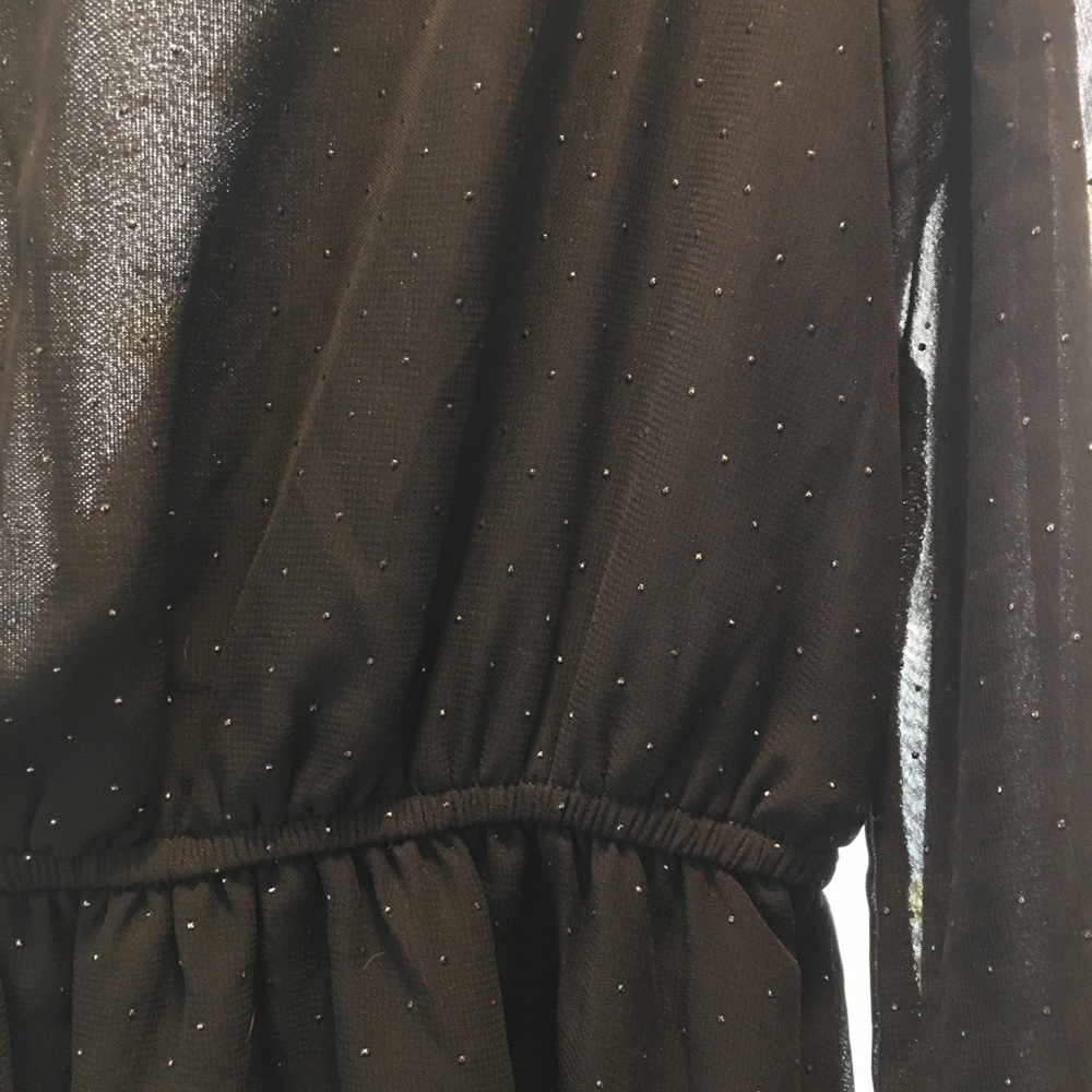 Black & Gold Sequin Cocktail Dress - Picture 2 of 7